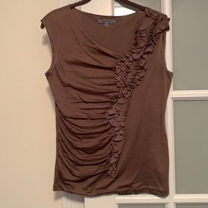 Ruched cotton/silk shell, Nordstrom brand size small